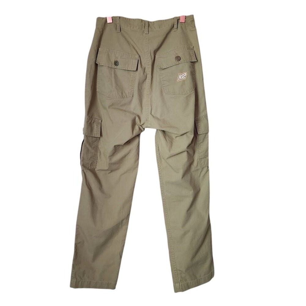 BLOOD CELLS 90s VTG Khaki Cargo Pants Y2K Streetwear Baggy Skater Utility K2 XS